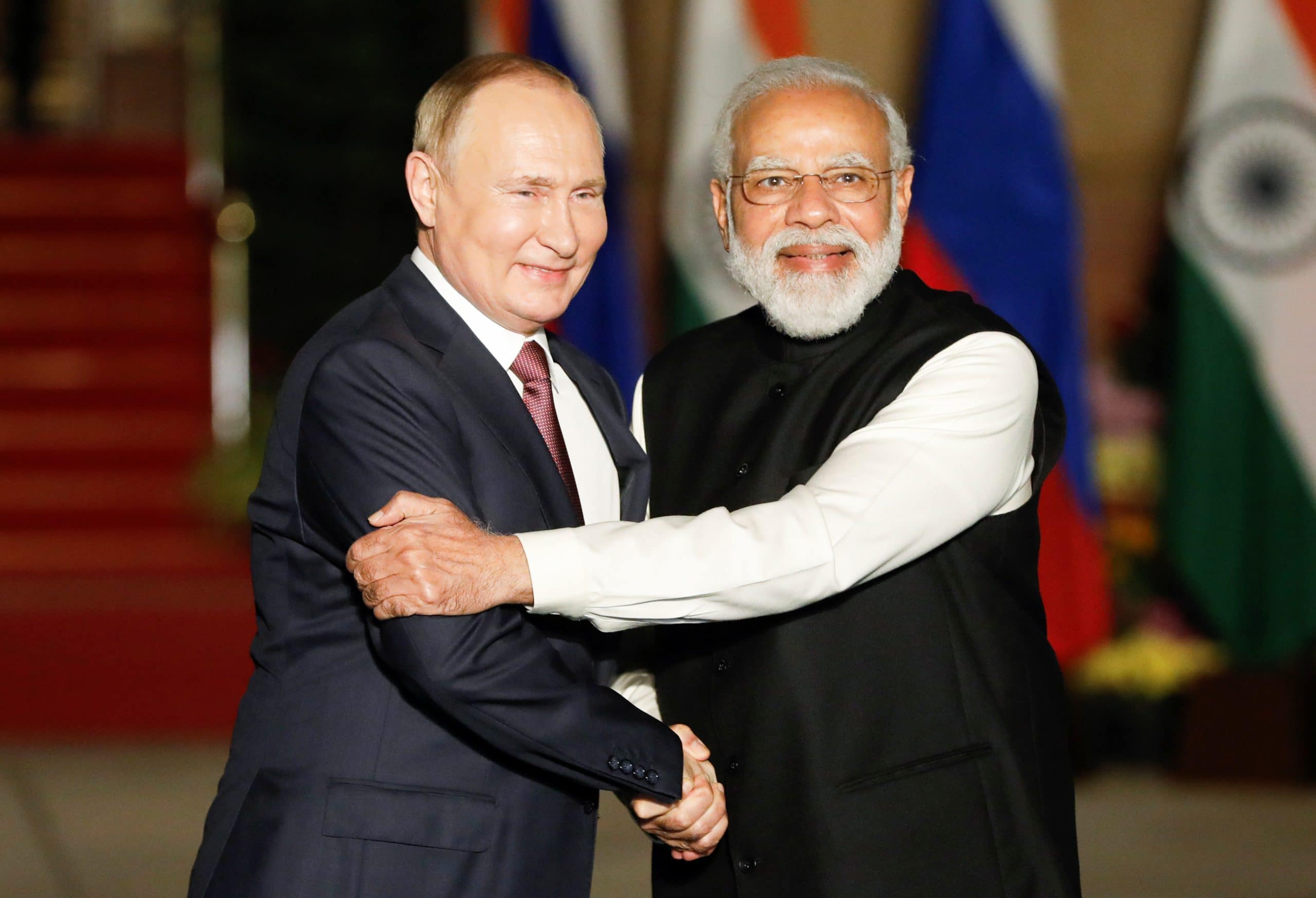 Russia's President Putin meets with India's PM Modi, in New Delhi